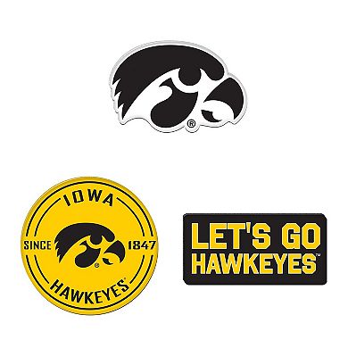 WinCraft Iowa Hawkeyes 3-Pack Premium Fridge Magnet Set
