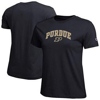 Women's Champion Black Purdue Boilermakers Arched Over Logo T-Shirt