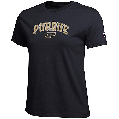 Women's Champion Black Purdue Boilermakers Arched Over Logo T-Shirt