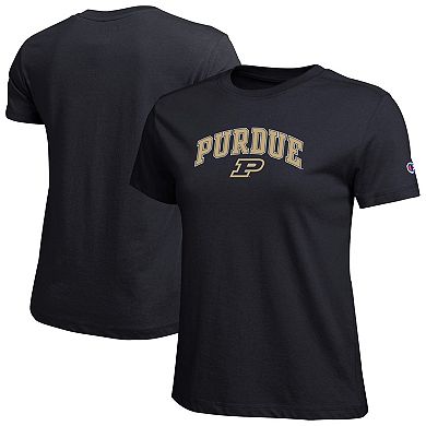 Women's Champion Black Purdue Boilermakers Arched Over Logo T-Shirt