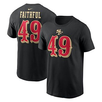 Men's Nike The Faithful Black San Francisco 49ers 2025 Rivalries Collection Name & Number T-Shirt