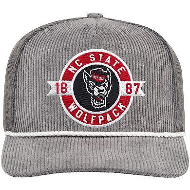 Men's Colosseum Gray NC State Wolfpack Where's My Hat Podium Adjustable Trucker Hat