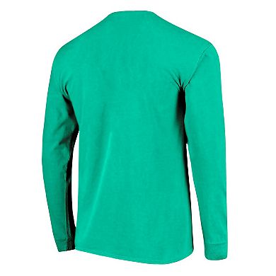 Women's Image One Kelly Green Notre Dame Fighting Irish String Lights Comfort Color Long Sleeve T-Shirt