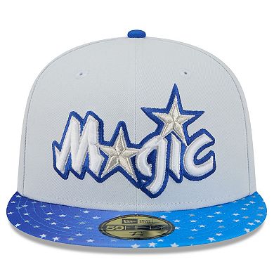 Men's New Era Gray/Blue Orlando Magic 2025/26 City Edition 59FIFTY Fitted Hat