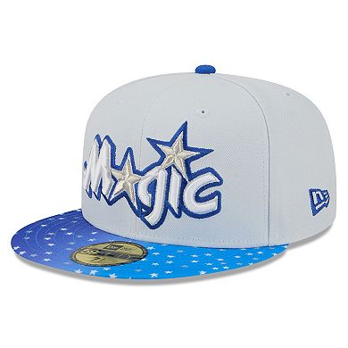 Men's New Era Gray/Blue Orlando Magic 2025/26 City Edition 59FIFTY Fitted Hat