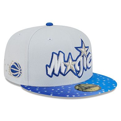 Men's New Era Gray/Blue Orlando Magic 2025/26 City Edition 59FIFTY Fitted Hat