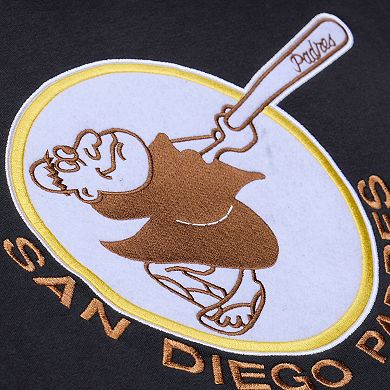 Men's Mitchell & Ness Black San Diego Padres Phantom Fleece Hoodie