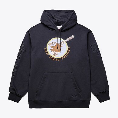 Men's Mitchell & Ness Black San Diego Padres Phantom Fleece Hoodie