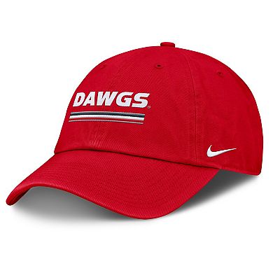 Men's Nike Red Georgia Bulldogs Club Campus Adjustable Hat