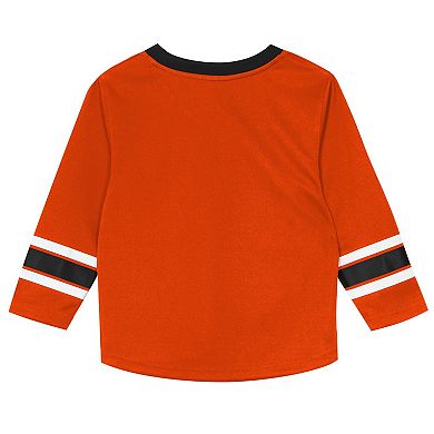 Preschool Outerstuff Orange/Black Philadelphia Flyers Denting the Net Long Sleeve T-Shirt and Pants Set