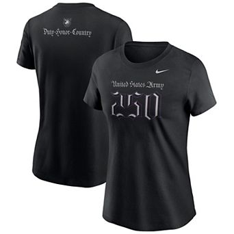 Women's Nike Black Army Black Knights Army 250 Collection T-Shirt