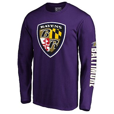 Men's Fanatics Purple Baltimore Ravens Hometown Long Sleeve T-Shirt