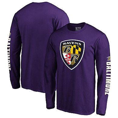 Men's Fanatics Purple Baltimore Ravens Hometown Long Sleeve T-Shirt
