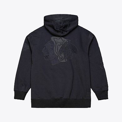 Men's Mitchell & Ness Black Chicago Blackhawks Phantom Fleece Hoodie