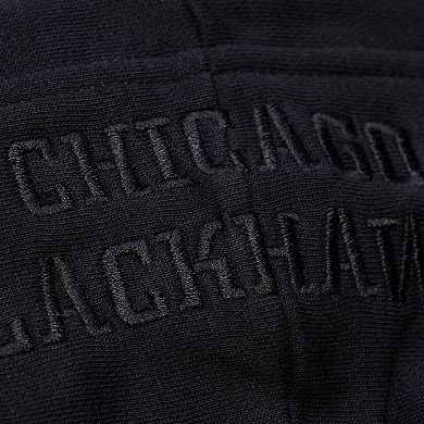 Men's Mitchell & Ness Black Chicago Blackhawks Phantom Fleece Hoodie