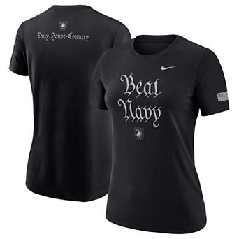 Women's Nike Black Army Black Knights Army 250 Collection Beat Navy T-Shirt