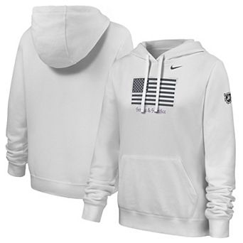Women's Nike White Army Black Knights Army 250 Collection Service & Sacrifice Hoodie