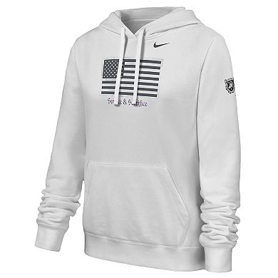 Women's Nike White Army Black Knights Army 250 Collection Service & Sacrifice Hoodie