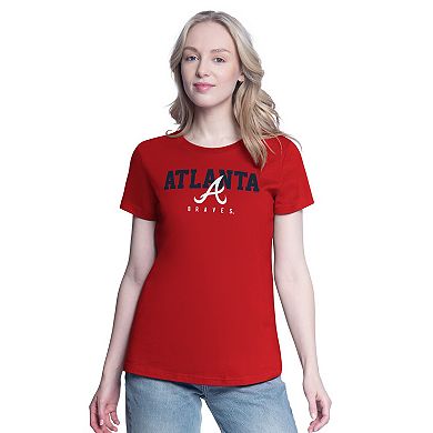 Women's G-III 4Her by Carl Banks Navy/Red Atlanta Braves Two T-Shirt Combo Pack