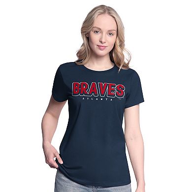 Women's G-III 4Her by Carl Banks Navy/Red Atlanta Braves Two T-Shirt Combo Pack