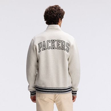 Fanatics Oatmeal Green Bay Packers IconicFleece Full-Zip Jacket