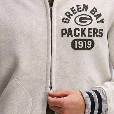Fanatics Oatmeal Green Bay Packers IconicFleece Full-Zip Jacket