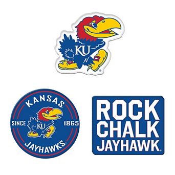 WinCraft Kansas Jayhawks 3-Pack Premium Fridge Magnet Set