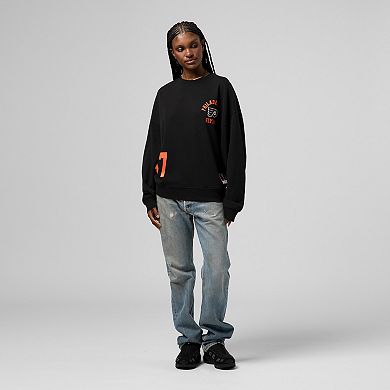 Women's Mitchell & Ness Black Philadelphia Flyers Vintage Crewneck Sweatshirt