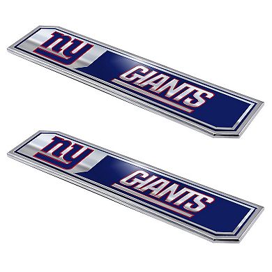 Logo Brands New York Giants 2-Pack Embossed Truck Emblem Set
