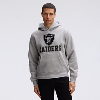 Fanatics Heather Gray Las Vegas Raiders IconicFleece Flocked Hoodie