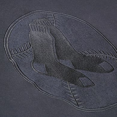 Men's Mitchell & Ness Black Boston Red Sox Phantom Fleece Hoodie