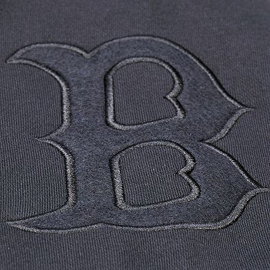 Men's Mitchell & Ness Black Boston Red Sox Phantom Fleece Hoodie