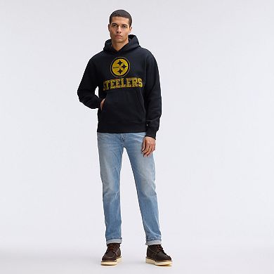 Fanatics Black Pittsburgh Steelers IconicFleece Flocked Hoodie