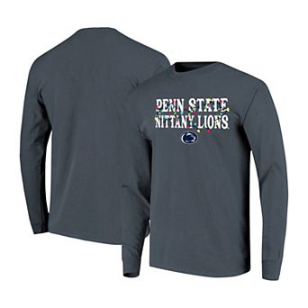 Women's Image One Denim Penn State Nittany Lions String Lights Comfort Color Long Sleeve T-Shirt