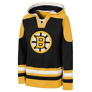 Youth Outerstuff Black Boston Bruins Ageless Must Have Home V-Neck Hoodie