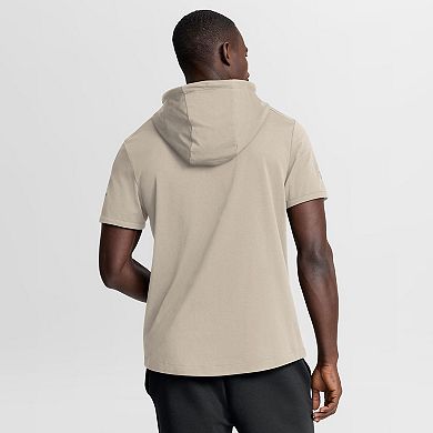 Men's Fanatics Tan Detroit Red Wings Authentic Pro Road Short Sleeve Hoodie