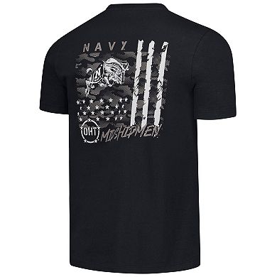 Men's Black Navy Midshipmen Comfort Colors OHT Camo Overlay T-Shirt
