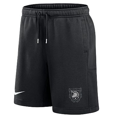 Men's Nike Black Army Black Knights Army 250 Collection Club Fleece Shorts