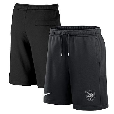 Men's Nike Black Army Black Knights Army 250 Collection Club Fleece Shorts