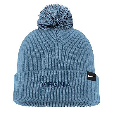 Men's Nike Blue Virginia Cavaliers Tonal Peak Cuffed Knit Hat with Pom