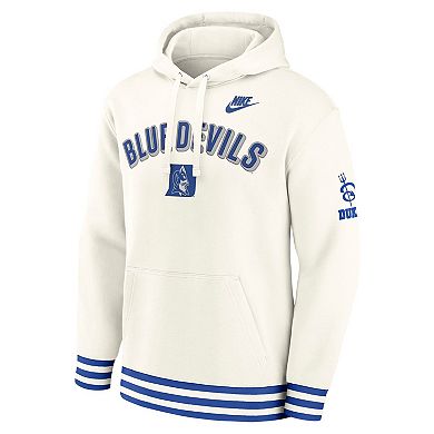 Men's Nike Cream Duke Blue Devils Legacy Retro Pullover Hoodie