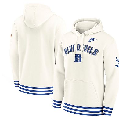 Men's Nike Cream Duke Blue Devils Legacy Retro Pullover Hoodie