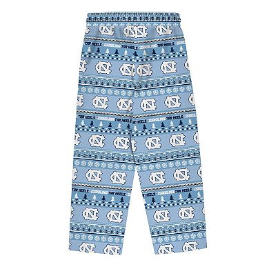 Preschool Outerstuff Carolina Blue North Carolina Tar Heels Ugly Sweater Pajama Set