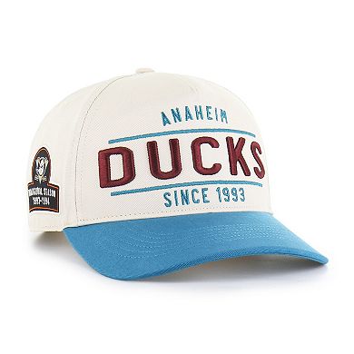 Men's '47 Cream/Teal Anaheim Ducks Expansion Debut Two-Tone Hitch Adjustable Hat