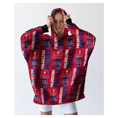 Pegasus Philadelphia Phillies 54" x 72" Homefield Repeat Logo Wearable Hoodie Blanket