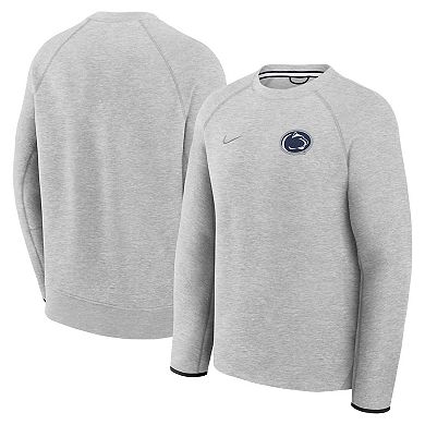 Men's Nike Heather Gray Penn State Nittany Lions Tech Fleece Raglan Sweatshirt