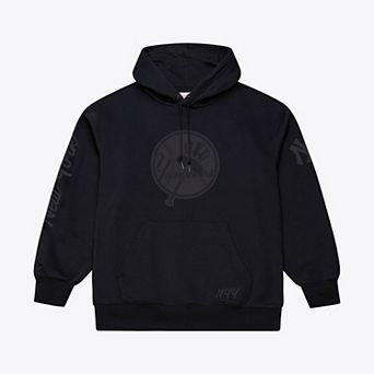 Men's Mitchell & Ness Black New York Yankees Phantom Fleece Hoodie