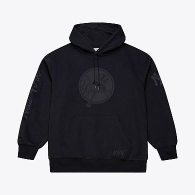 Men's Mitchell & Ness Black New York Yankees Phantom Fleece Hoodie