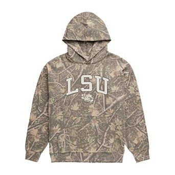 Men's Uscape Apparel Camo LSU Tigers Back Bay Fleece Hoodie