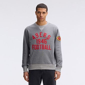 Fanatics Athletic Heather Gray San Francisco 49ers IconicFleece Pocket Sweatshirt